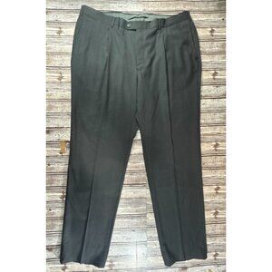 Ermenegildo Zegna Fit Rom 100% wool Trousers dress Pants sz 58 US 40 color Black